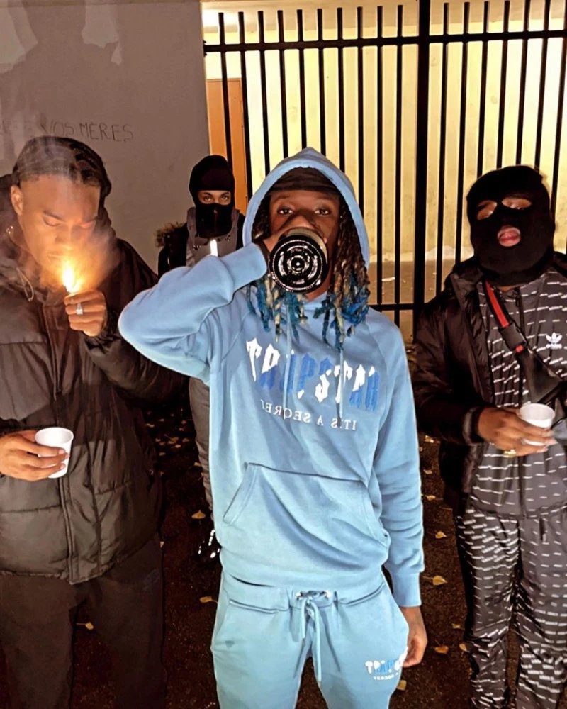 Traphouse Track Pants Black/Gray Sweatpants - 25