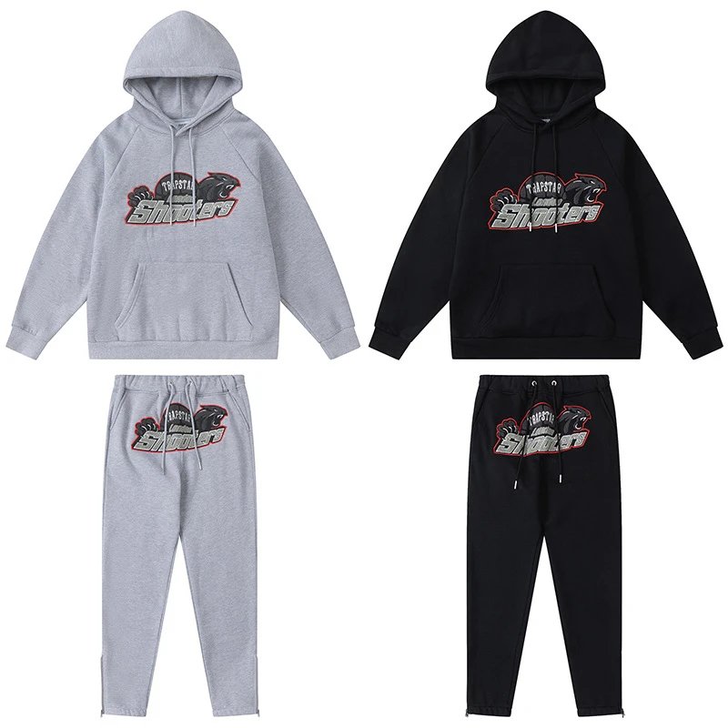 Traphouse Track Pants Black/Gray Sweatpants - 37