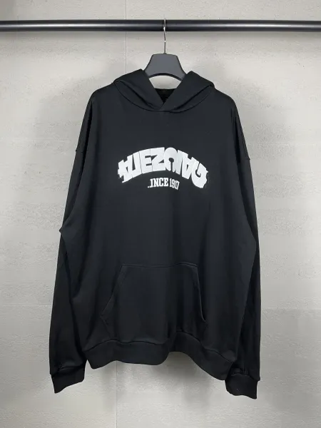 Aleenciag Distressed Logo Hoodie Black/White/Gray/Purple/Navy - 39