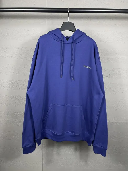Aleenciag Distressed Logo Hoodie Black/White/Gray/Purple/Navy - 27