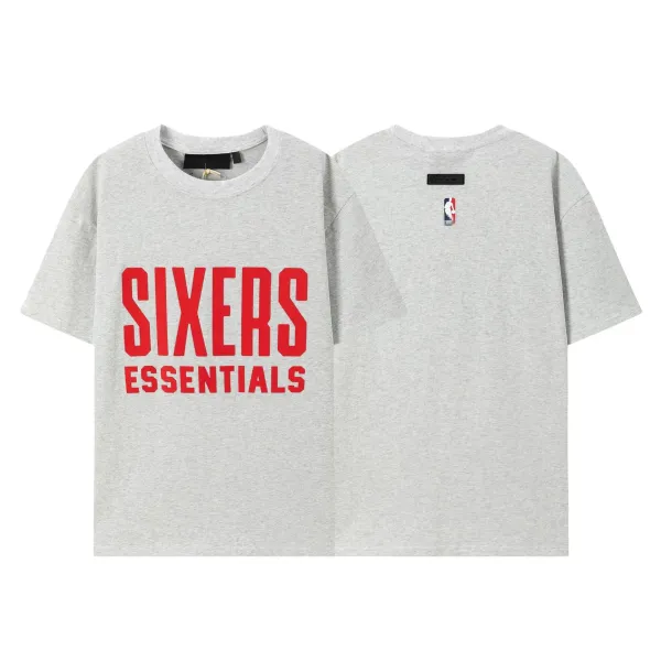 Fear of God Essentials Sixers Essentials Gray T-Shirt - 1
