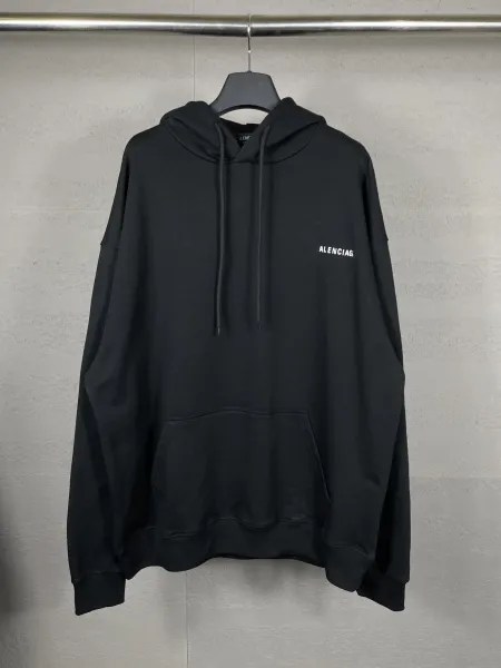 Aleenciag Distressed Logo Hoodie Black/White/Gray/Purple/Navy - 25
