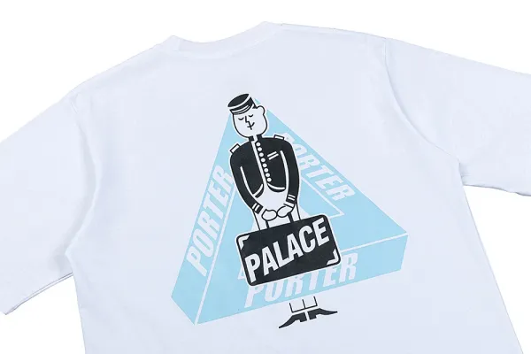 Palace Skateboards Tri-Force Logo White T-Shirt - 30