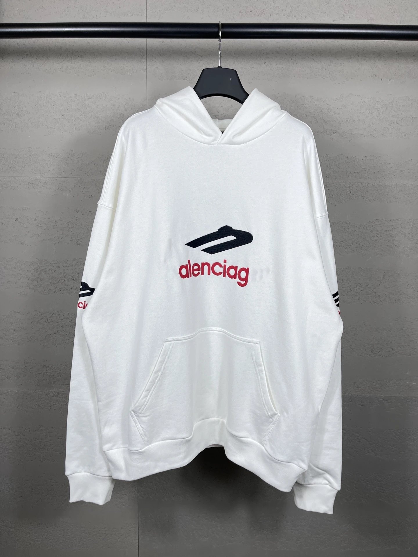 Aleenciag Distressed Logo Hoodie Black/White/Gray/Purple/Navy