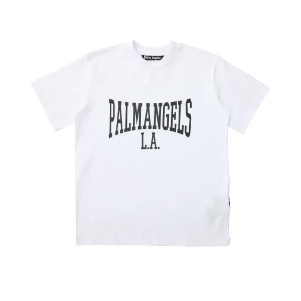 Palm Angels Arch Logo White T-Shirt - 1