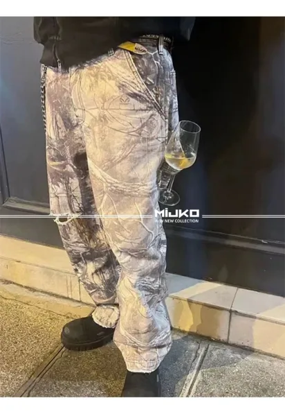 Design Mijko Camo Print Wide-Leg Pants Multicolor Pants - 20