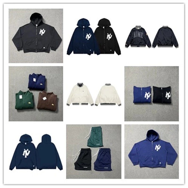 Classic Letter Print Loose Hoodie & Sweatpants Set ALD High Street Baseball Jacket Unisex