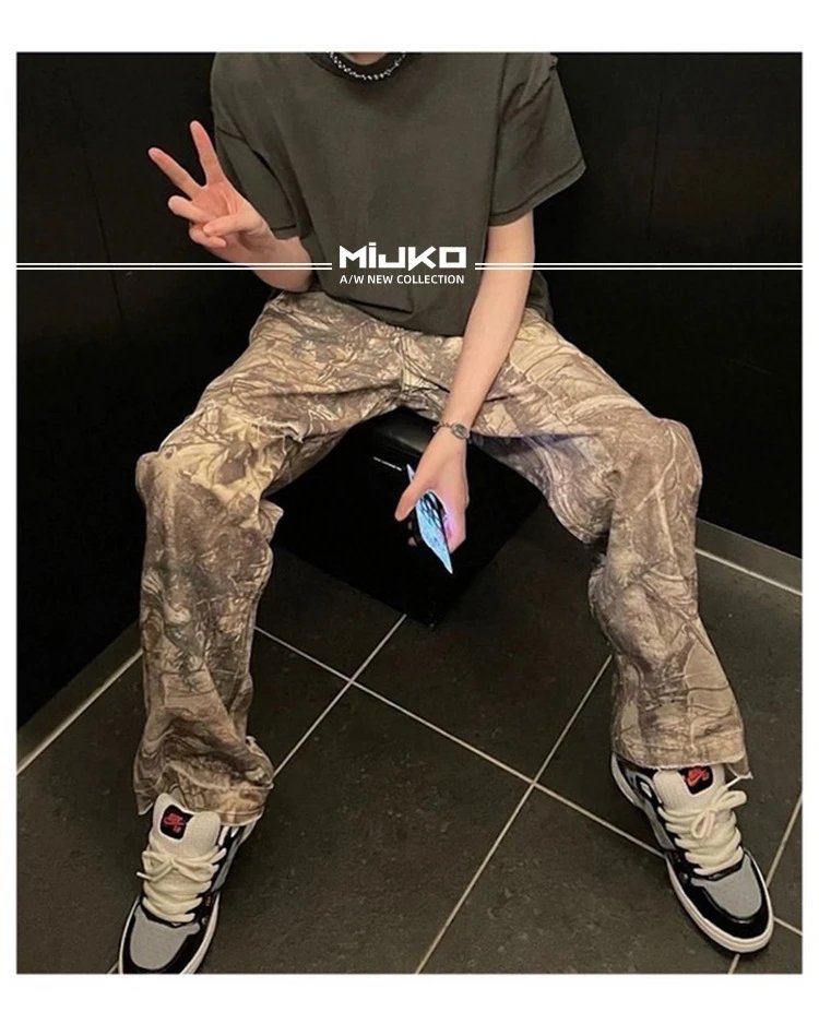 Design Mijko Camo Print Wide-Leg Pants Multicolor Pants - 17