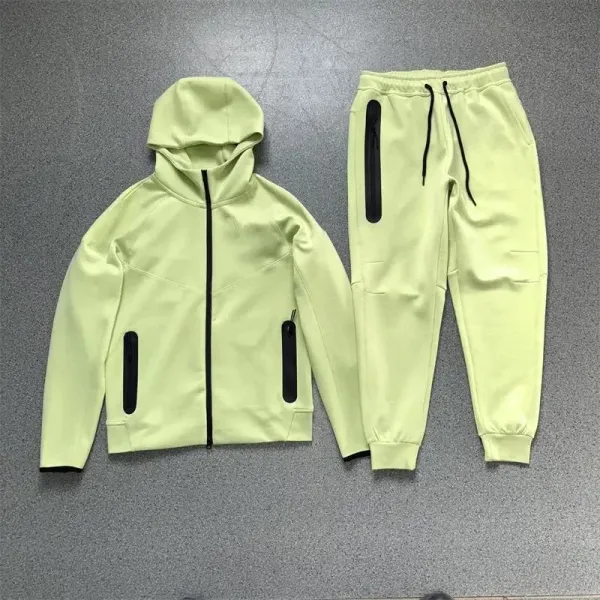Design Color-Block Hoodie and Joggers Set Black / Gray - 3