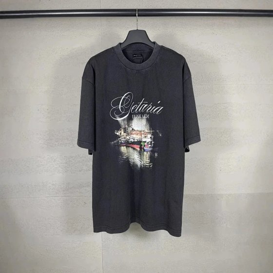 Dtg Logo Print Washed Distressed Loose Short Sleeve T-Shirt Unisex