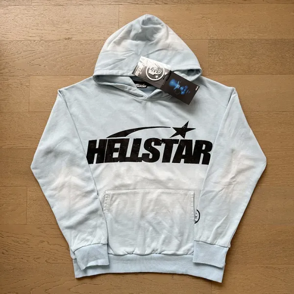Hellstar Splatter Print Zip-Up Hoodie Black - 13