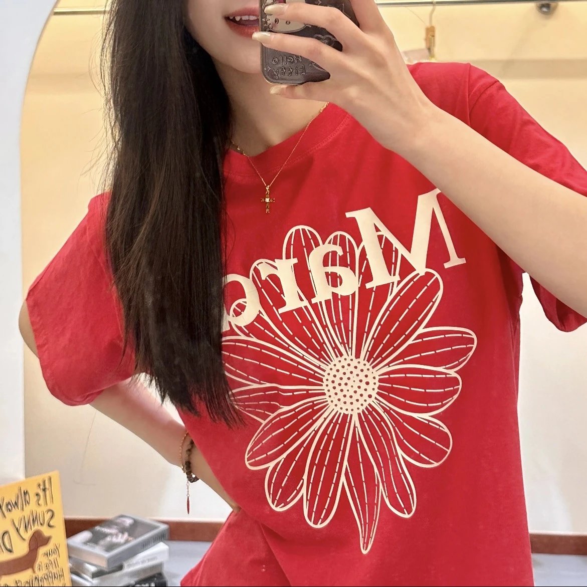 001大红色白花