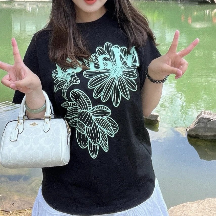 003三朵花黑色抹茶绿