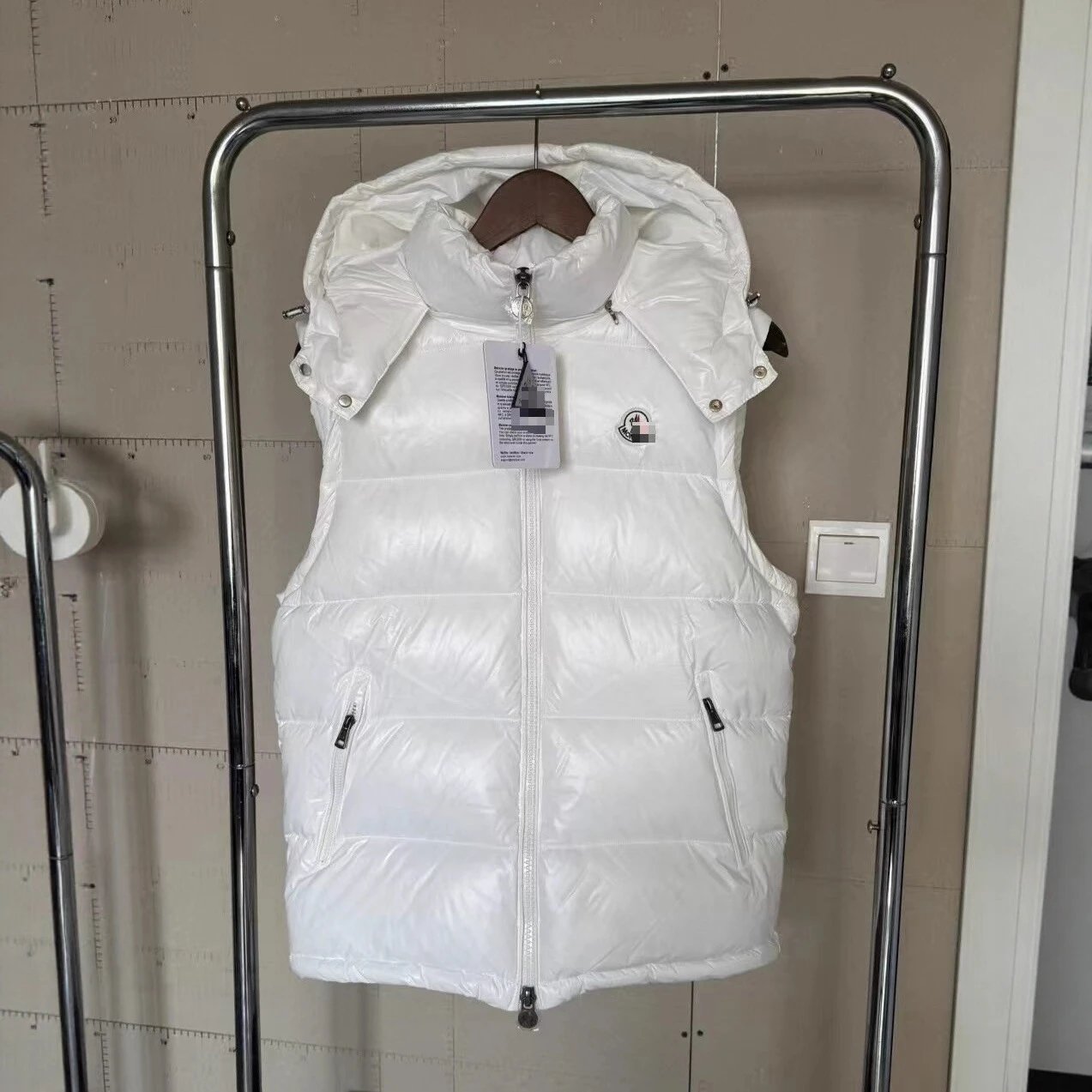 White Hooded Padded Vest