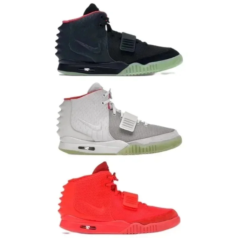 Nike Air Yeezy 2 NRG Kanye West Shock-Absorbing High-Top Retro Basketball Shoes