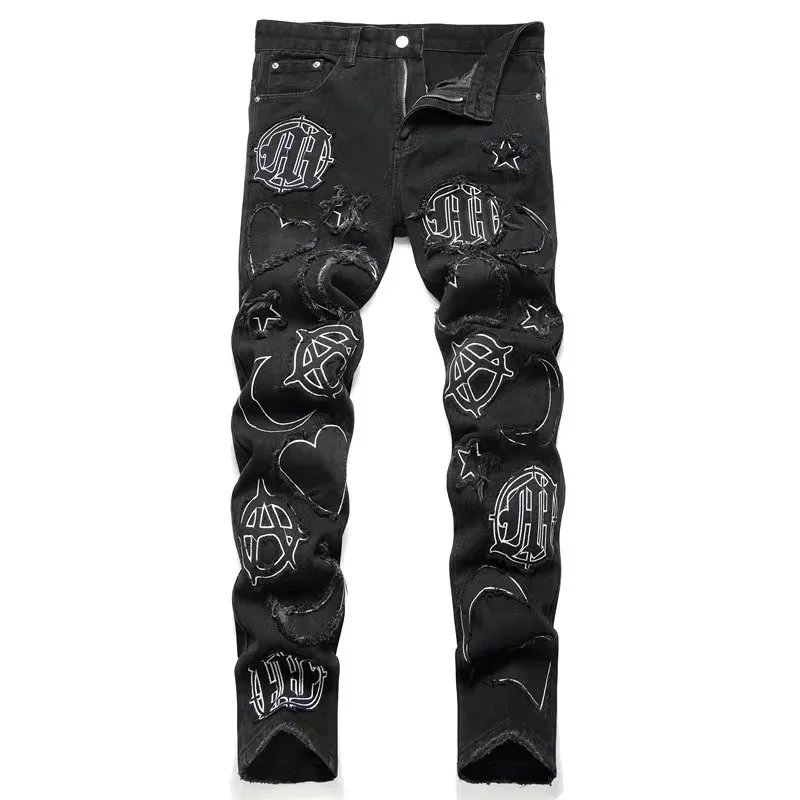 Gallery Dept. Lace-Up Distressed Denim Jeans - 11