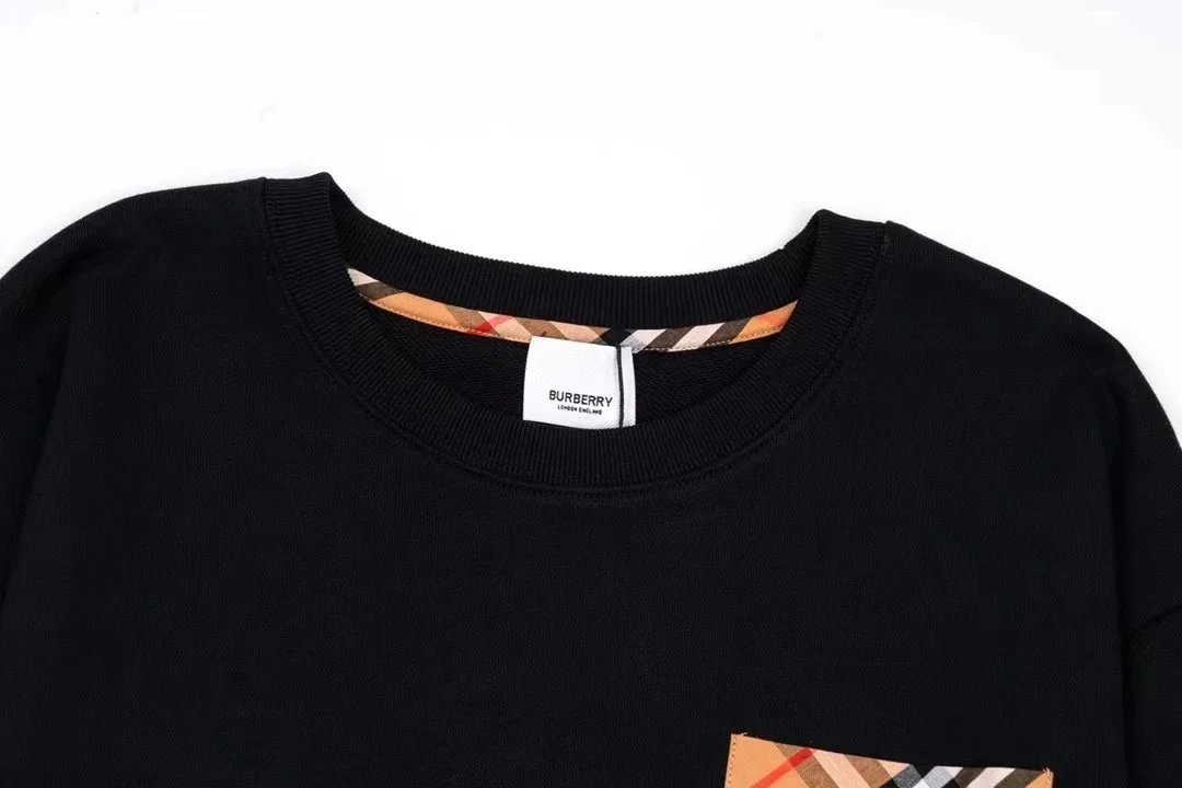 Burberry Check-Panel Cotton Sweatshirt White - 16