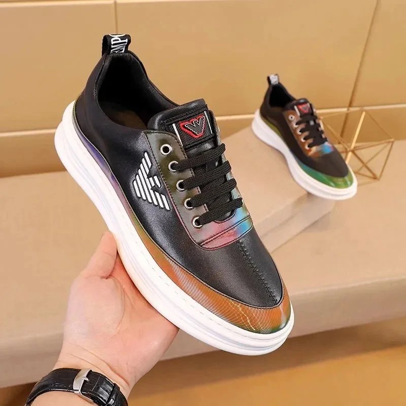 EA7 Emporio Armani Runner Black Gold Sneakers - 12