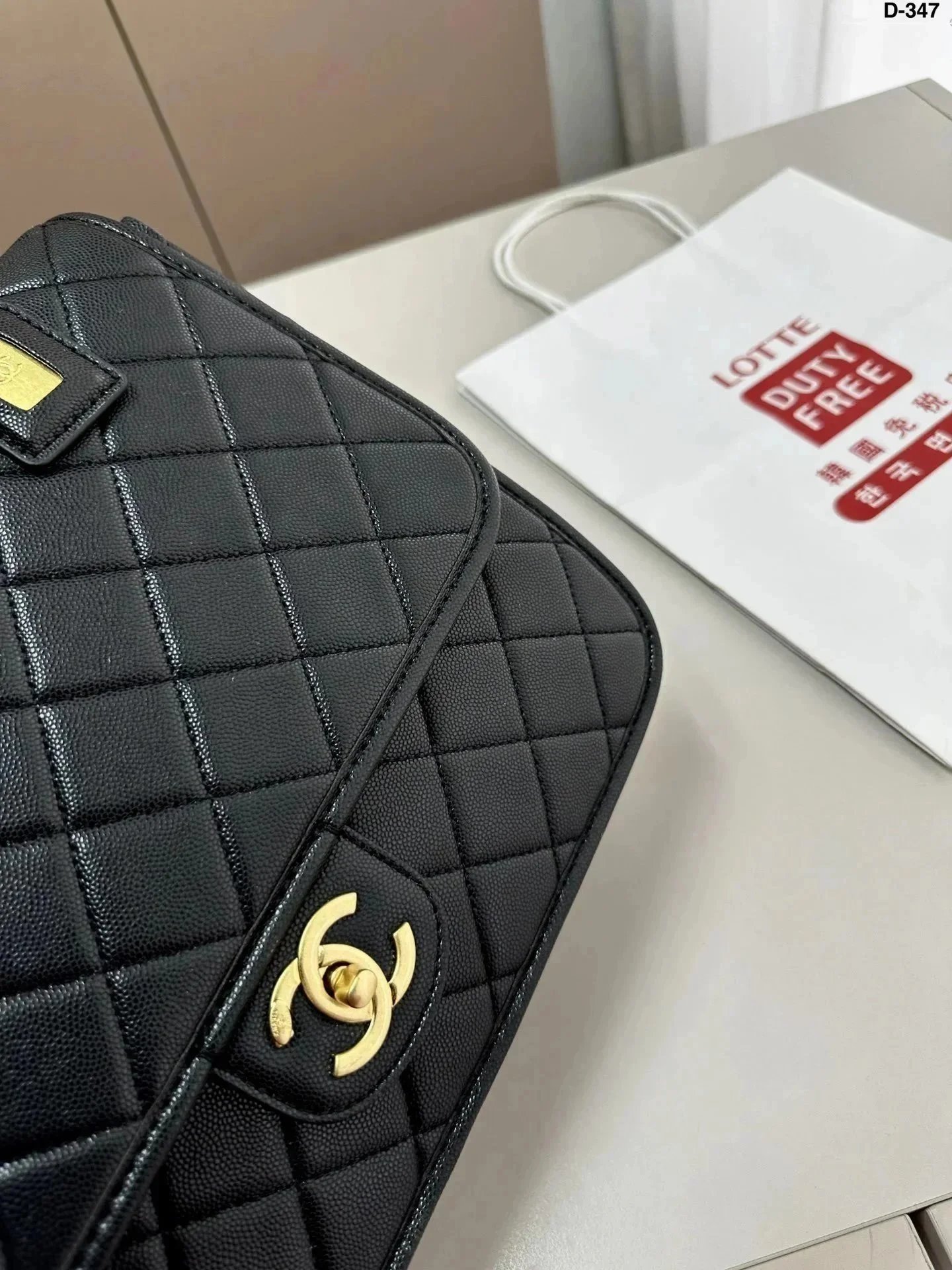 Chanel Classic Flap Bag Black Patent Quilted Handbag - 4
