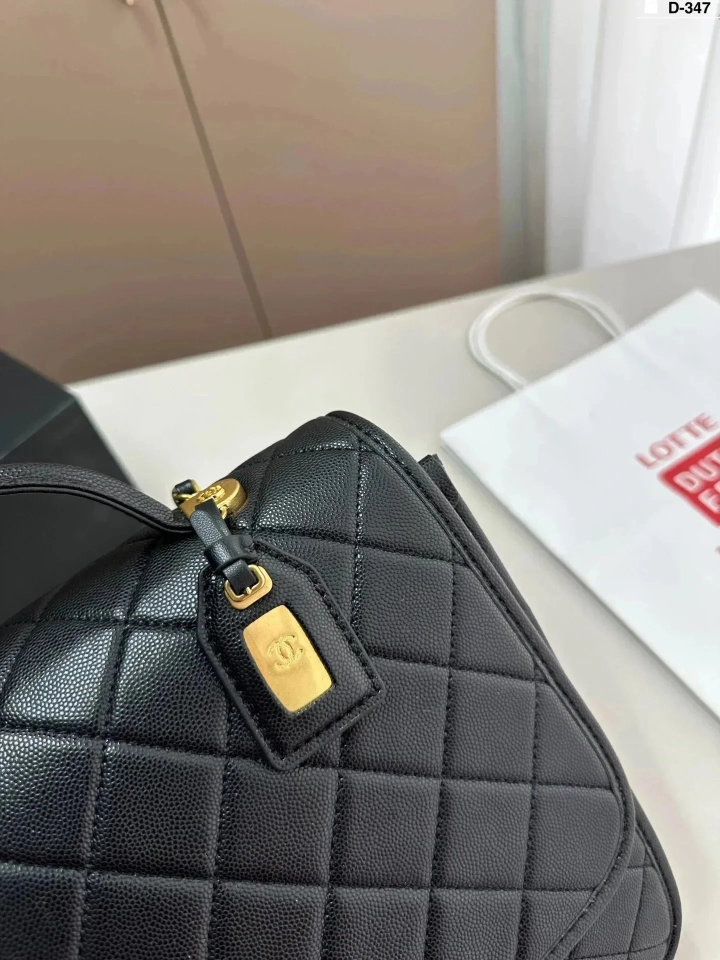 Chanel Classic Flap Bag Black Patent Quilted Handbag - 5