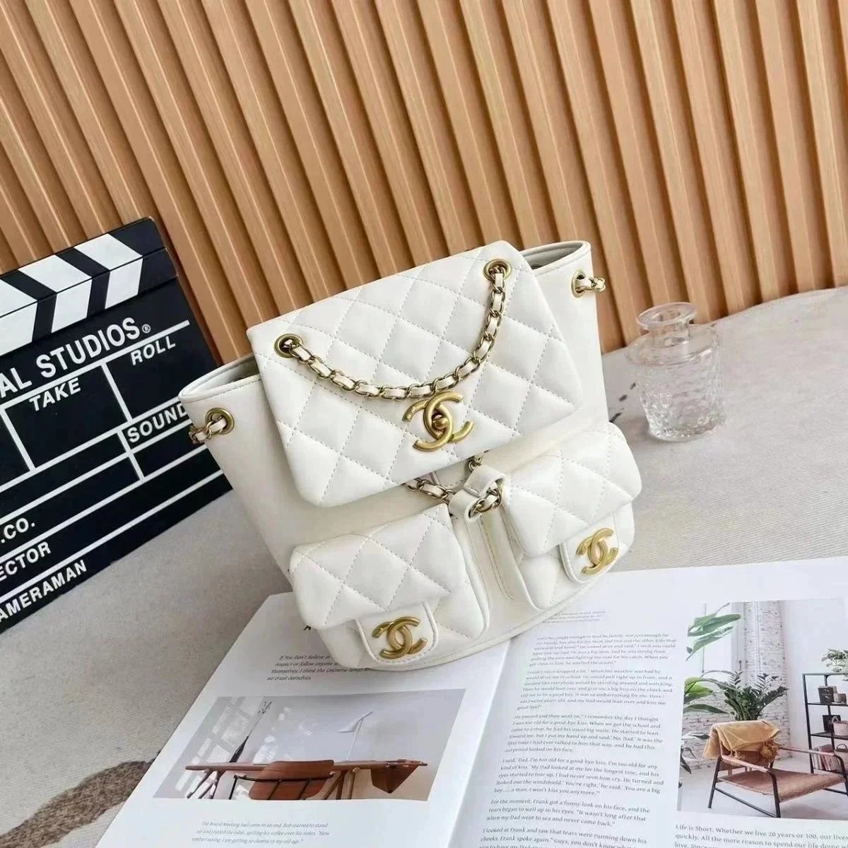 Chanel Quilted Chain Strap Backpack product photo 1