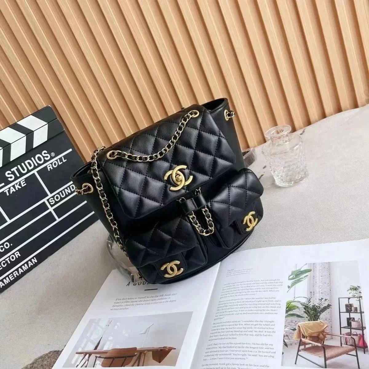 Chanel Quilted Chain Strap Backpack product photo 3