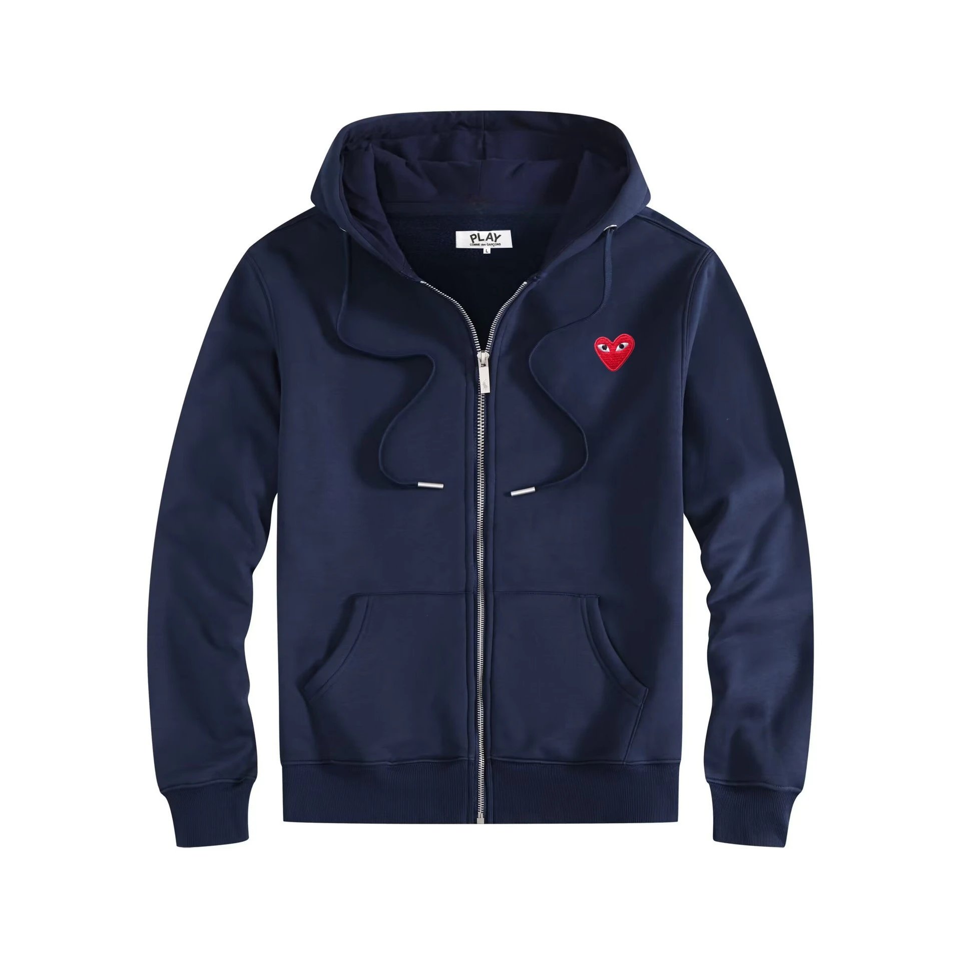 Zipper with hidden blue and red eyes