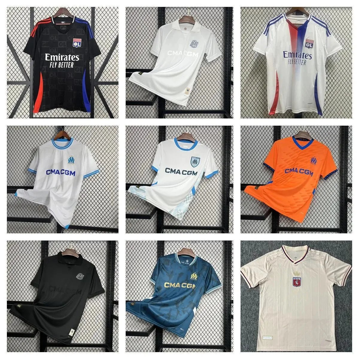 Wholesale 25-26 New Arrivals Paris Marseille Lyon Monaco Football Jerseys Home Away Short Sleeve Sportswear