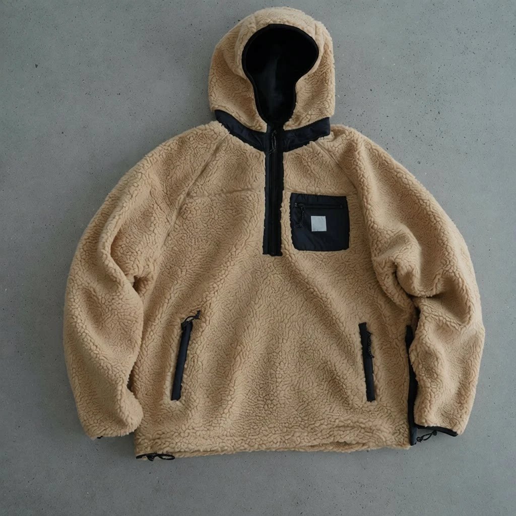 Hooded Fleece Khaki