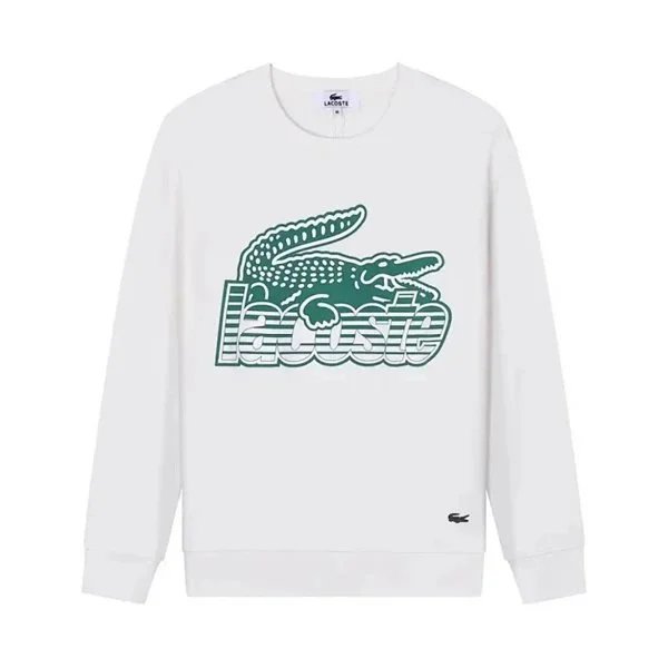 Lacoste Classic Crocodile Logo White Hoodie - 16