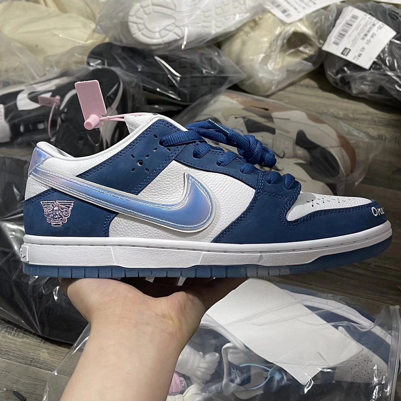 M-version Dunk white and blue co branded FN7819-400 * * texture correct card color