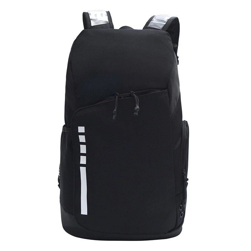 Unbranded Backpacks Padded shoulder straps with front zip pocket — 5039 black and white