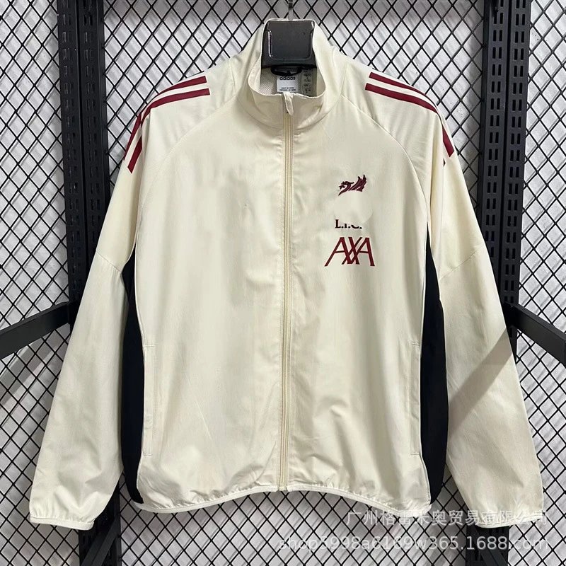 Adidas Jackets Zip-up football training jacket — 25-26 LFC Trench coat