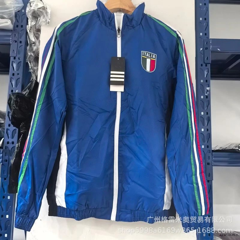 Adidas Jackets Zip-up football training jacket — 25-26 Italian Blue Windbreaker