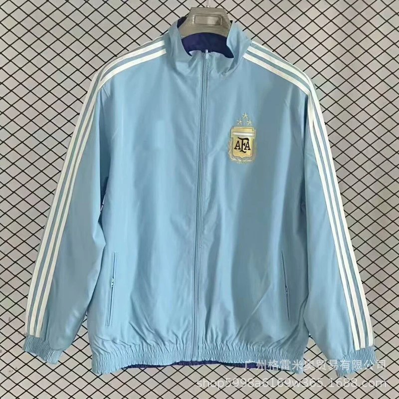 Adidas Jackets Zip-up football training jacket — 25-26 Argentina double-sided windbreaker