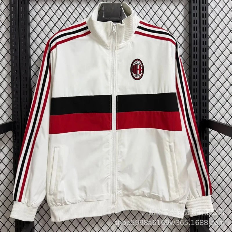 Adidas Jackets Zip-up football training jacket — 25-26 AC Retro Edition F Waterproof windbreaker S-3 XL