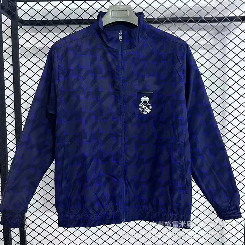 Adidas Jackets Zip-up football training jacket — 25-26 Real Madrid windbreaker 5