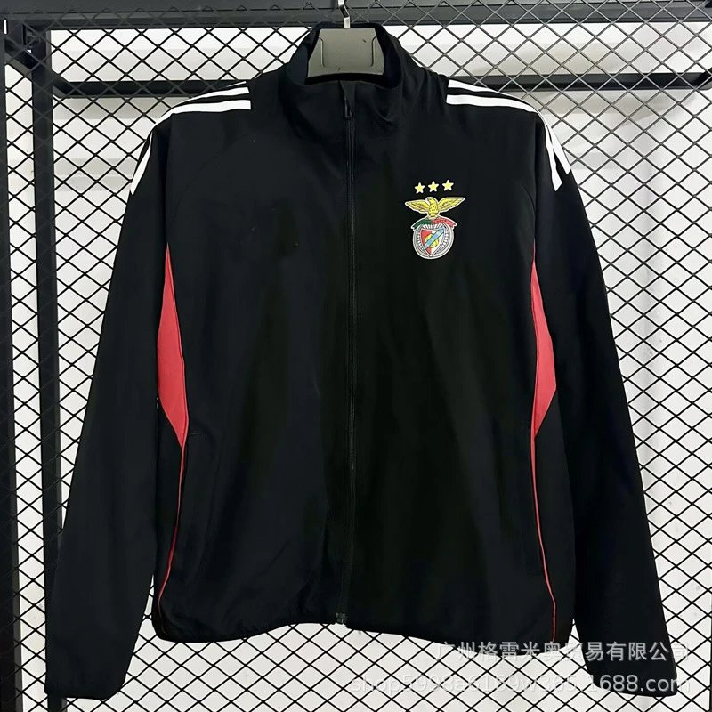 Adidas Jackets Zip-up football training jacket — 25-26 Benfica black