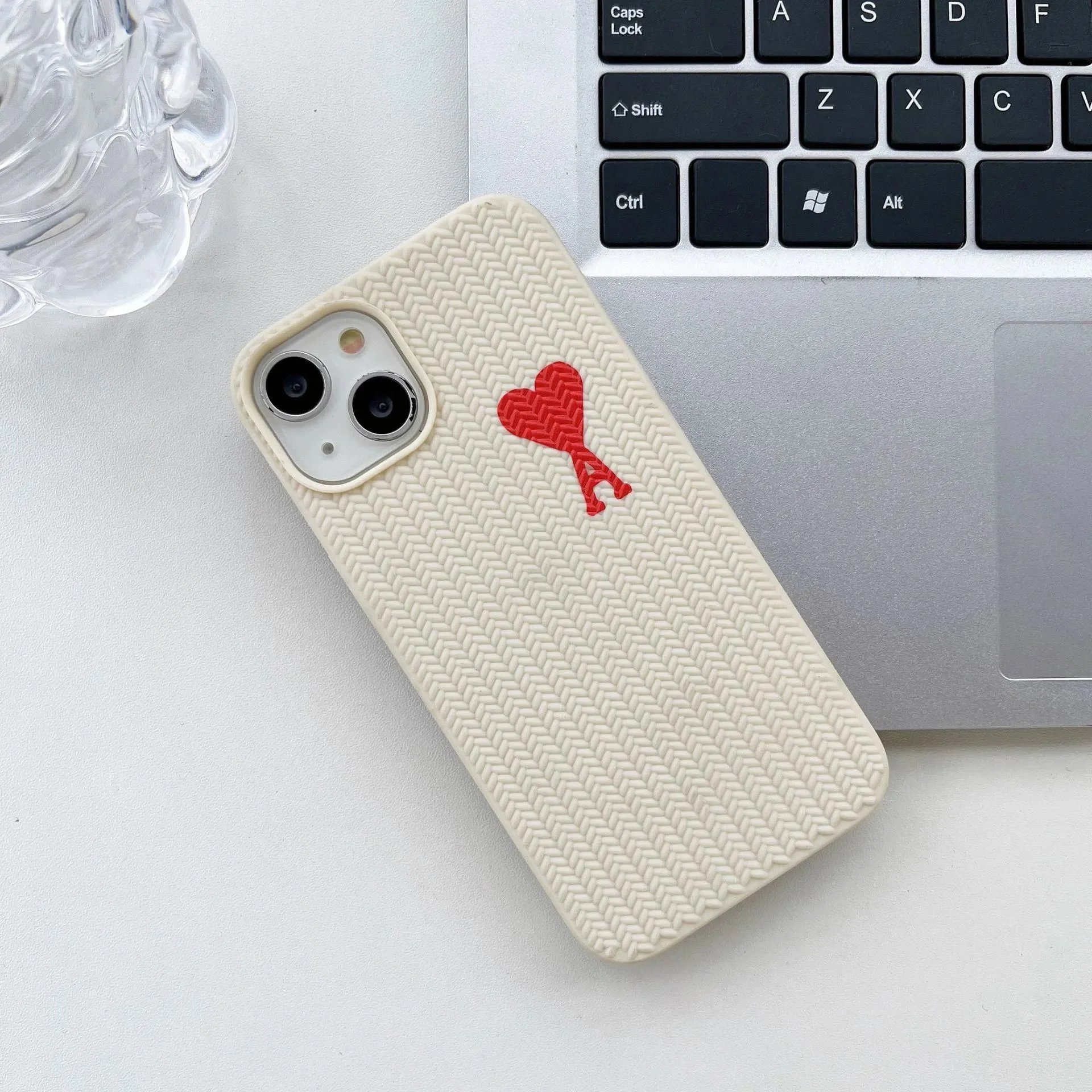 BMJ Knit Pattern White Heart