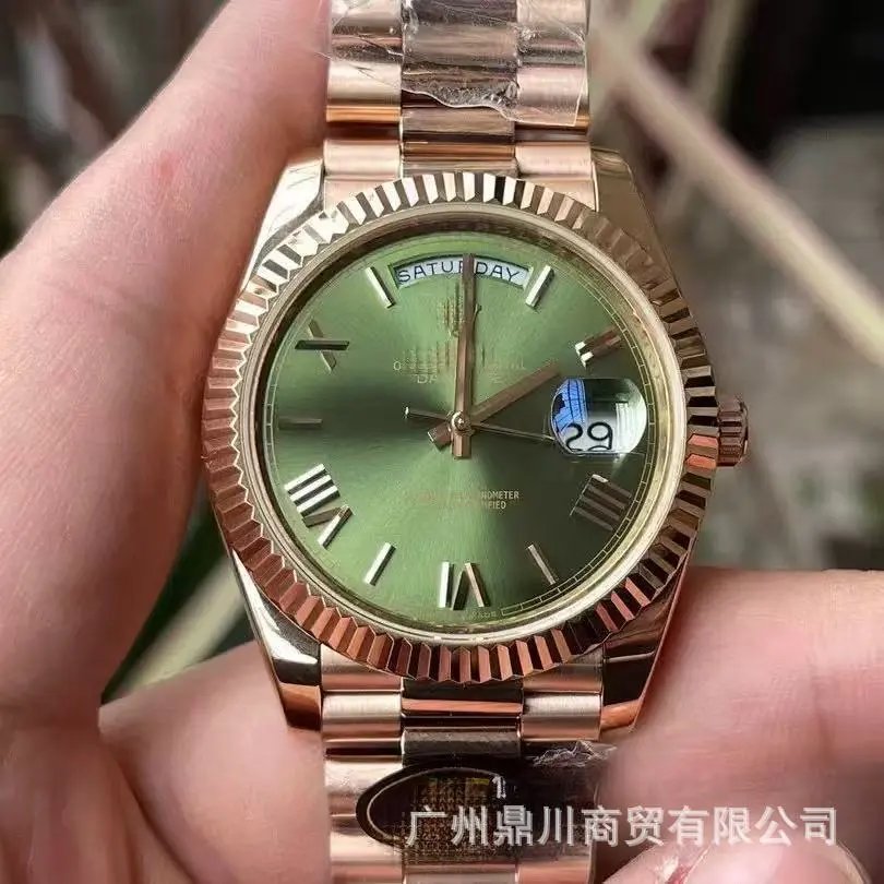 Rose Gold Green Vine