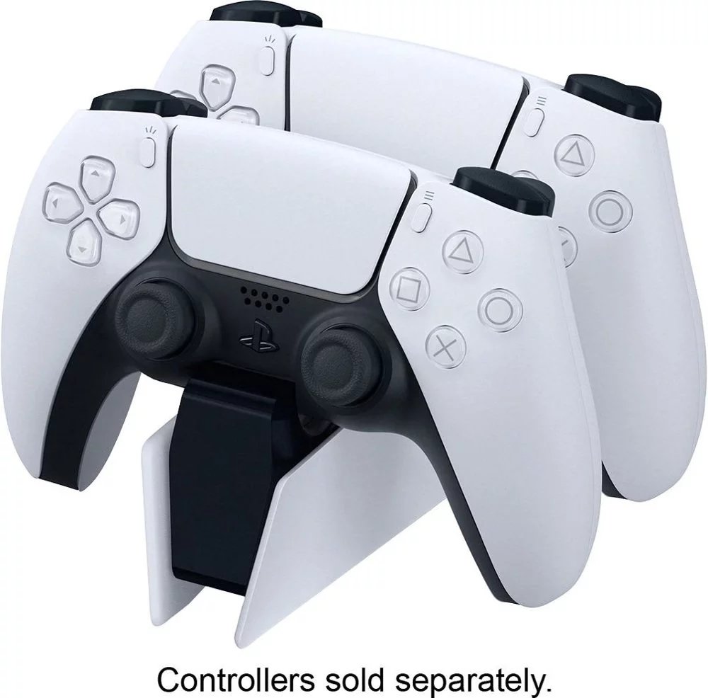 PS5 Official Charging Stand + Official PS5 Controller (Default: One Starlight Red Controller)