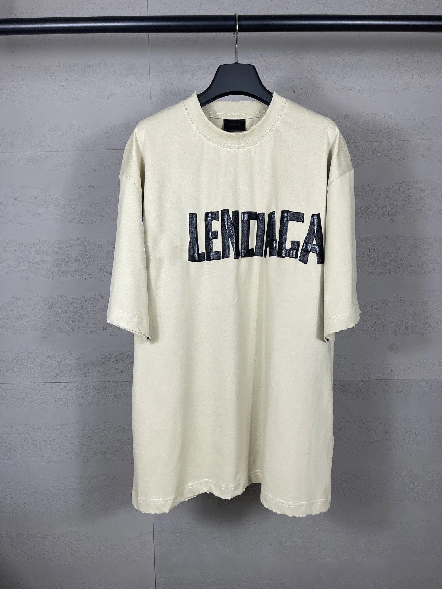 Tape Print Distressed T-Shirt photo 4