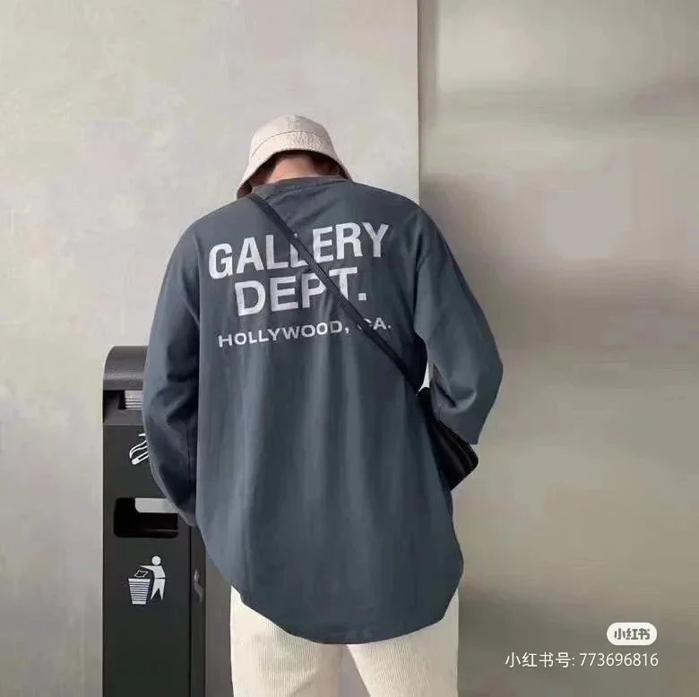 Gallery Dept. Letter Print Cotton Long Sleeve T-Shirt