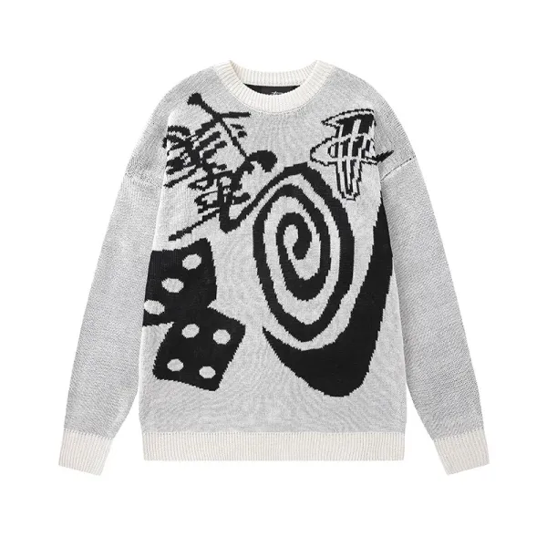Stüssy Logo Knit Cardigan Black - 5