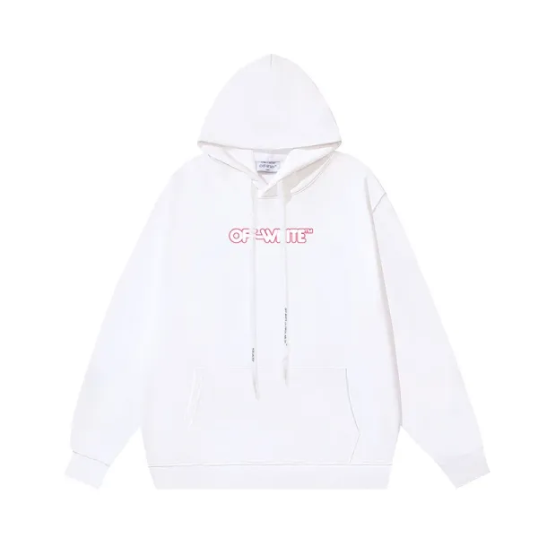 Off-White Quote Logo Hoodie White - 1