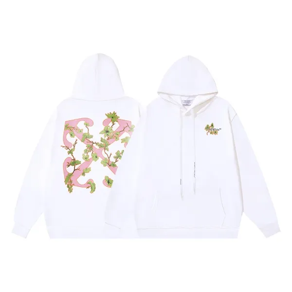 Off-White Floral Arrow Hoodie White - 1