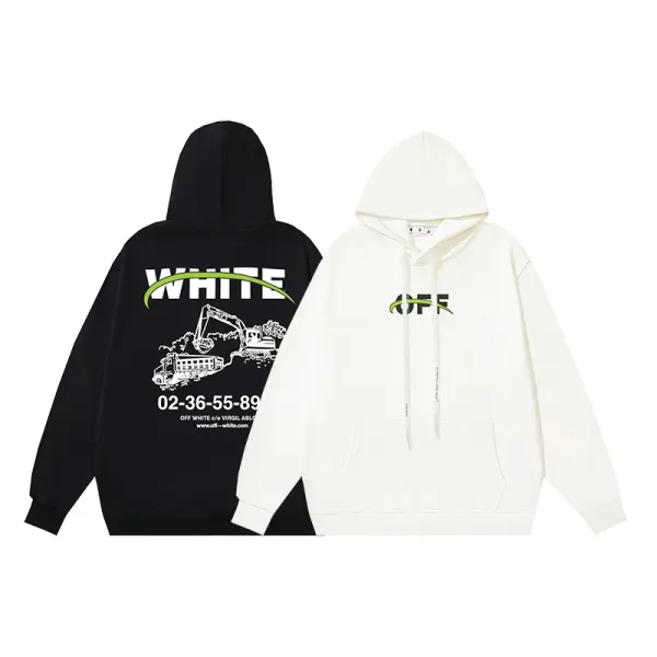 Off-White Industrial Logo Hoodie Black - 31