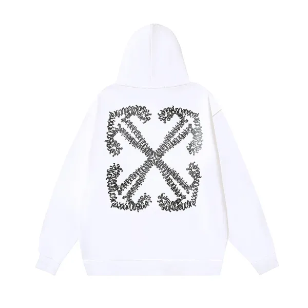 Off-White Diag Arrow Sketch Hoodie White - 1