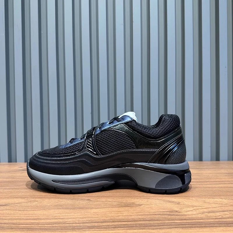 Leather Mesh Casual Running Shoes photo 5