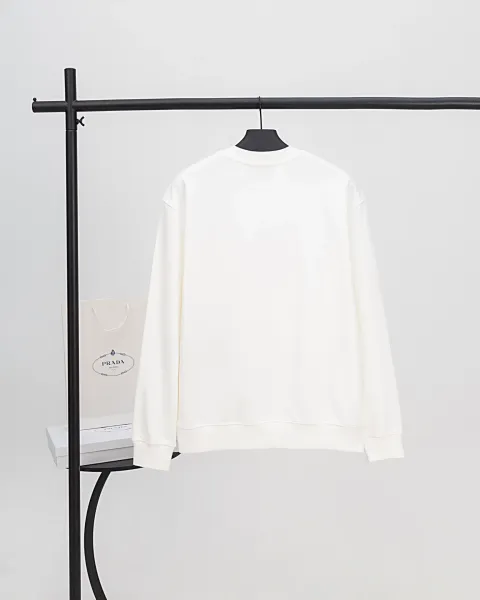 Prada Re-Nylon Logo Patch White Hoodie - 25